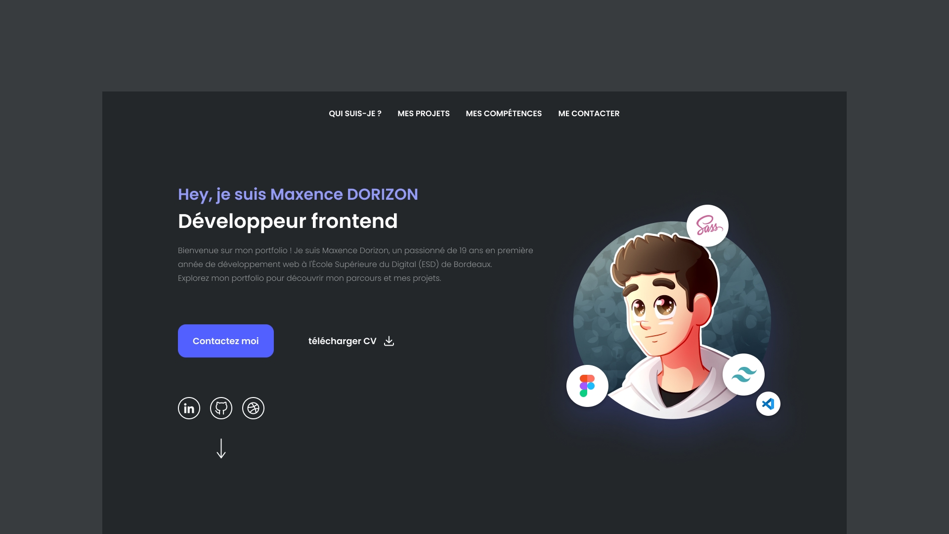 Projet création d'une maquette pour le portfolio